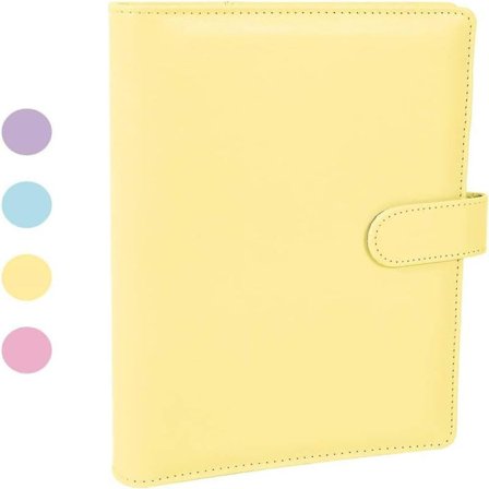 A5 PU-nahkakansio, uudelleentäytettävä 6 pyöreän renkaan kansio, muistikirja yrityksille ja kokouksiin