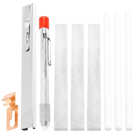 Tælkstensholder Sæt, Flad og Rund Holder, Tælksten til Svejsning (FMY)