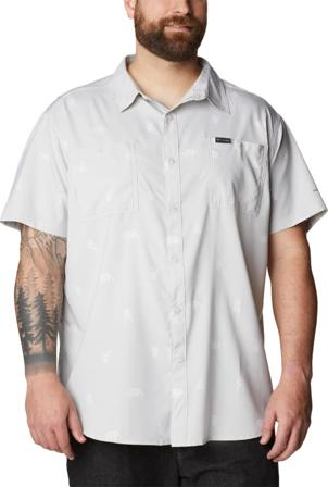 Columbia Montrail Men's Utilizer Printed Woven Shortsleeve Shirt Men short-sleeved shirts Grey L