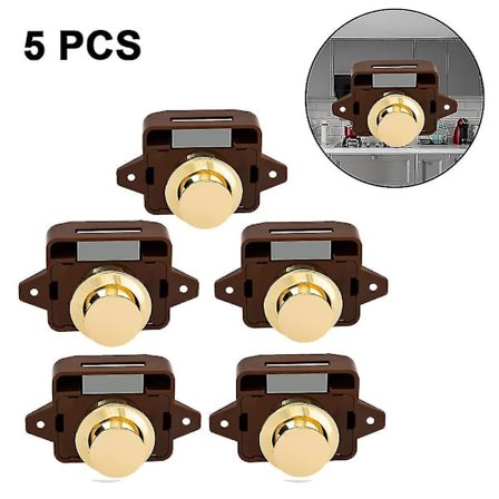 5 Pcs Push Button Catch Door Lock Keyless Cabinet Lock For Cabinet