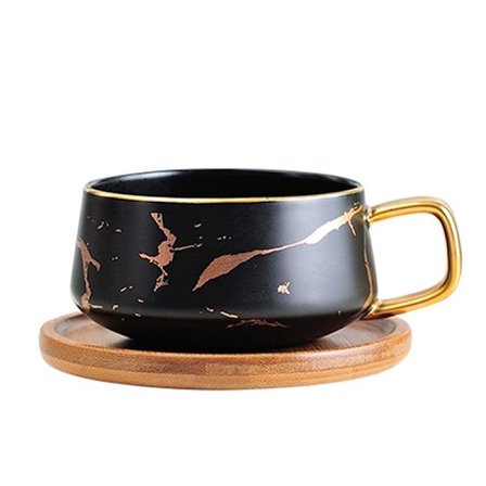 Espressokop, 300 ml cappuccinokopsæt, marmor kaffekop