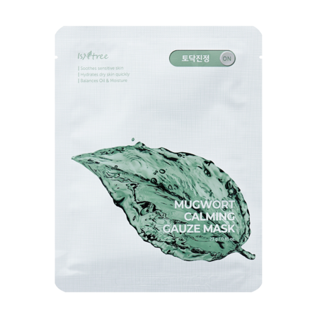 Isntree Mugwort Calming Gauze Mask, 10 stk.