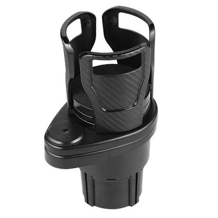 Multifunksjonell bilkoppholderforlenger, dobbel 2 i 1 360 graders roterbar bilkoppholder for oppbevaring av flasker, kopper, snacks