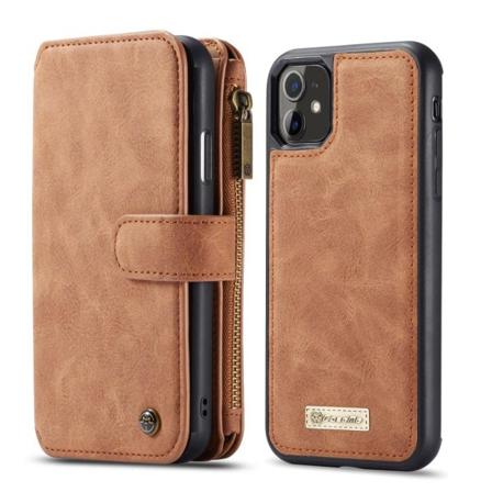 Iphone 11 - Caseme 2in1 Multifunktionellt Magnet Fodral - Brun Brown Brun