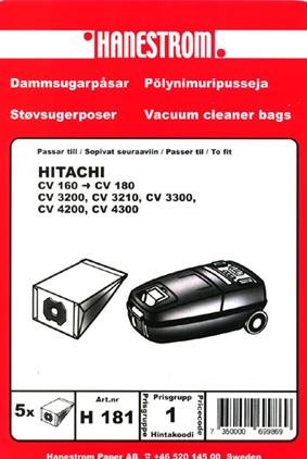 HANESTRÖM Dammsugarpåsar HITACHI CV 160-180
