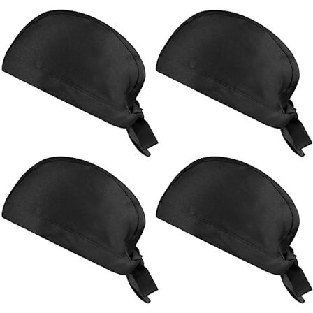 4 kpl kokin hattusetti, säädettävä polycotton kokin bandana, kokin hattu, unisex työhattu, ihanteellinen ravintoloihin, keittiöihin, leipomoihin, 