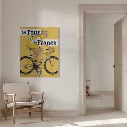 Tour De France Grand Tour Bicycle Race Canvastavla 50x70 cm