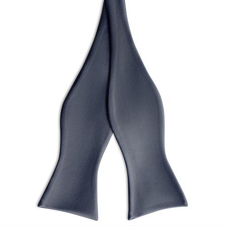 Papion self-tie satinat de culoarea grafitului pentru bărbați - Papioane self-tie