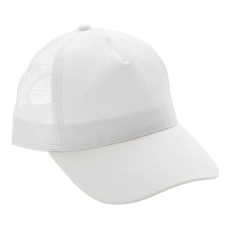 XD Collection Borstad Bomull 5-Panel Truckerkeps One Size Vit