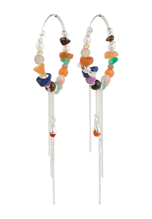 Pilgrim IRIS earrings silver-plated/multi Smycken & klockor Dam Silver ONESIZE