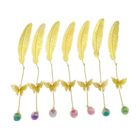 6 kpl Metal Butterfly Feather Metal Kirjanmerkki perhosella ja