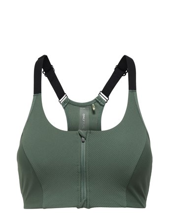 Onpjana-3 Zip Sports Bra Green Only Play