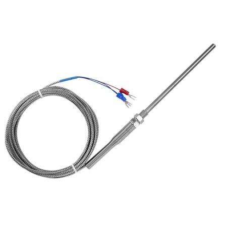 M8 Gänga PT100 Platinamotstånd Termoelement 100mm Sond Temperatursensor Kabel 0-400°C 3m