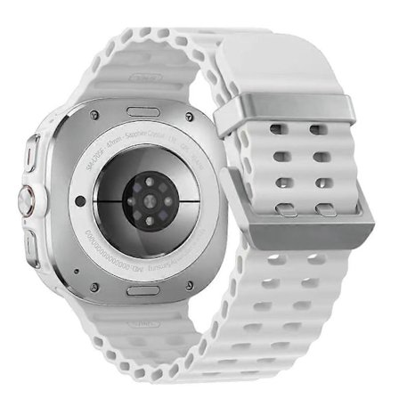 Ocean Dual Silver Buckle Silikon Klockarmband För Samsung Galaxy Watch Ultra 47mm (LGL)