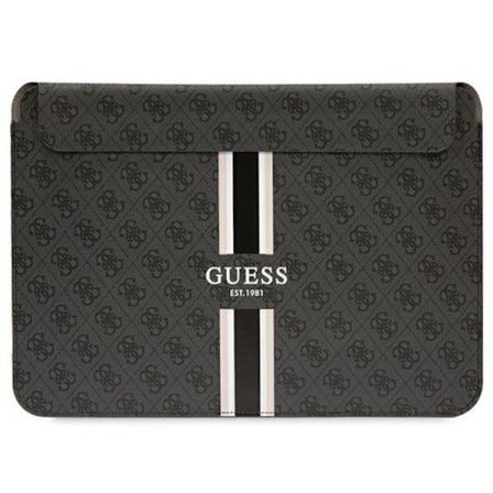 Guess Datafodral 16" Sleeve Printed Stripes - Svart