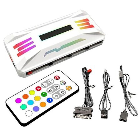 Coolmoon Argb Tuuletinohjain Älykkäälle Kaukosäätimelle 4pin Pwm 3pin Argb Jäähdytys (FMY)