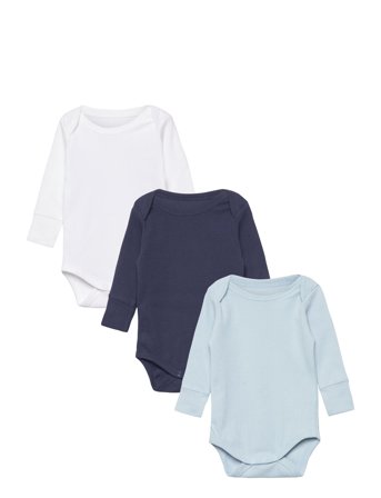 Copenhagen Colors | 3 Pack Rib Jersey Long Sleeve Body | 62