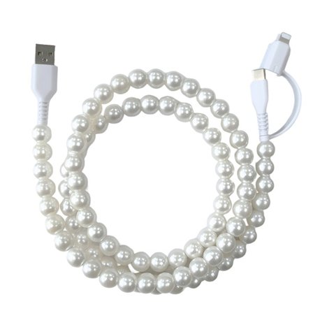 Opladningskabler med perler til Multi Charger Kabel Usb C 2 i 1 Fase