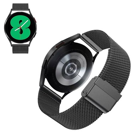 Milanesiskt klockarmband i rostfritt stål till Samsung Galaxy Watch 4 - Svart
