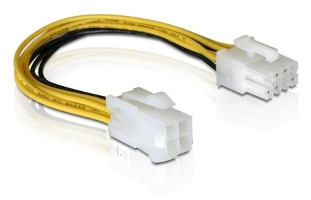 Delock strømkoblingsadapter - 4-pin ATX12V til 8-pins EPS12V - 15 cm