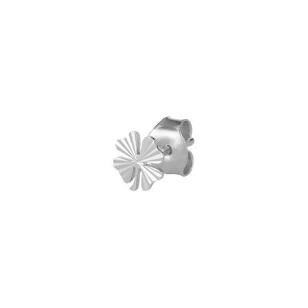 Jane Kønig Reflection Clover Stud, sterling silver - Single Earring , Grijs , Dames , Maat: ONE Size