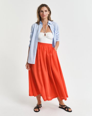 GANT Damen Rock aus Habotaiseide (40) Rot Rosa