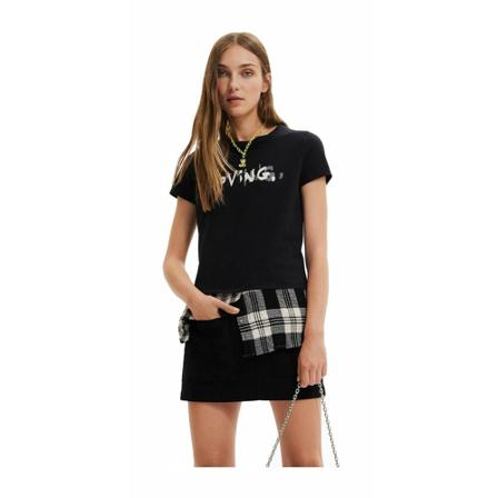 Desigual T-Shirts svart, Dam, Dam, Storlek: L