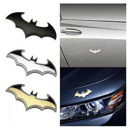 3-delt 3D Metall Flaggermus Bil Logo Klistremerker Batman Merke Hale Klistremerker Mote