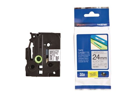 Brother Tape TZEM951 24mm svart på silver - Lyreco - Kontorsmaskiner - Märkmaskiner och tape - Tape - Brother TZ