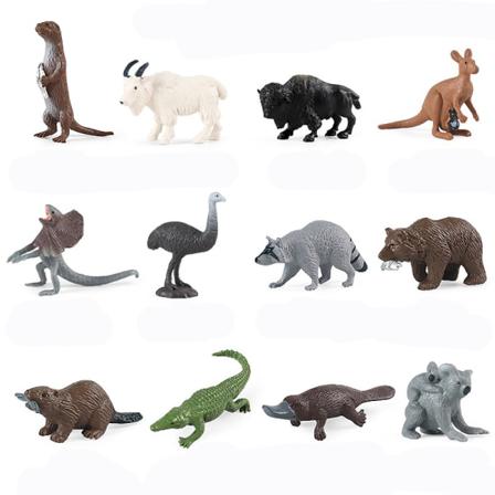 6/12pcs Naturtrogna Vilda Djurmodeller Vilda Djur Figurer Miniatyr
