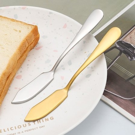 4 X Smörknivar i Rostfritt Silverglas . Smörkniv