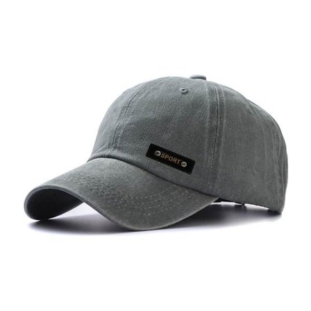 Broderi Baseball Caps Distressed Faded Hats GRÅ