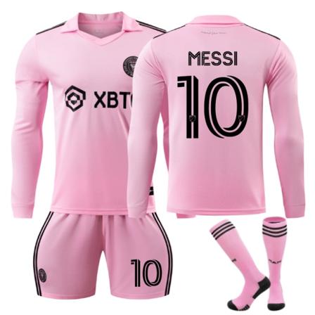 Winter 2023-2024 Inter Miami CF Home fotbollströja för Vuxen and Barn nr 10 Messi L