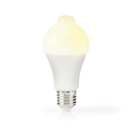 Nedis LED Pære E27 | A60 | 4.9 W | 470 lm | 3000 K | Hvid | Retro stil | Frosted | Bevægelsesdetektering | 1 stk