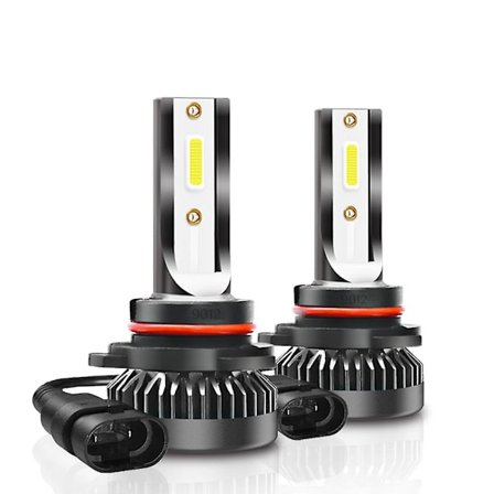 2x H4 9003 COB LED Lyspærer Kit 80W 8000LM Fjern- og nærlys 6000K Hvit