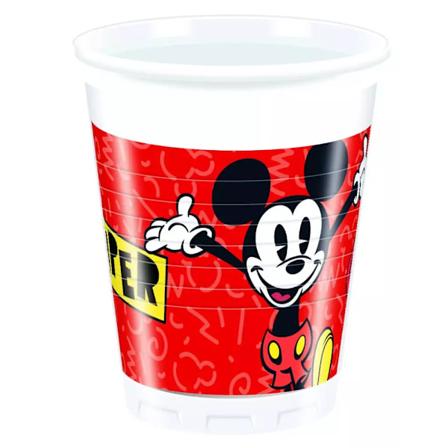 Disney Super Cool Mickey Mouse Engångsmugg (Förpackning om 8) En Storlek Red/Yellow/White One Size