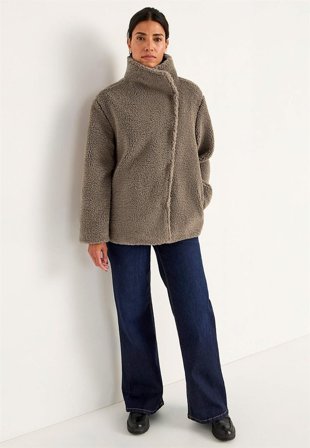 Cellbes of Sweden - Pilejacka med ståkrage - nougat - för damer - 42/44