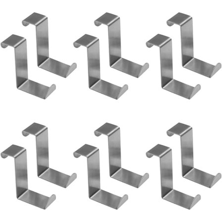 12 kappaletta oven koukku ruostumatonta terästä oven koukut teräs oven koukut Z-muotoinen käännettävä takki ripustin koukut