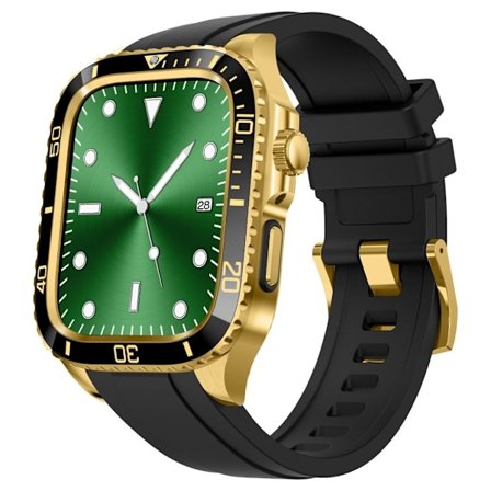 Apple Watch Series 7 / 8 / 9 45mm TPU Klockarmband med Skal - Guld