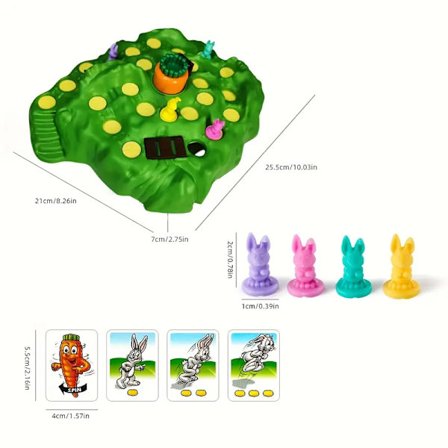 Brætspil Forsvar Gulerod Kanin Fælde Forældre-Barn Interaktivt Spil, Jul, Thanksgiving Day, Nyårsgave