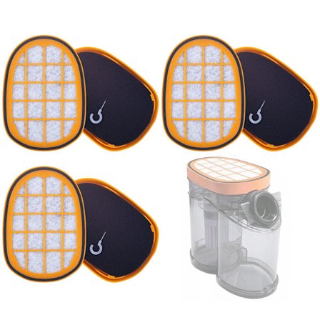 Filtersats til Philips SpeedPro Max/Max Aqua – 3 Stk Vaskbare Filtre | for Tørr og Våt Bruk