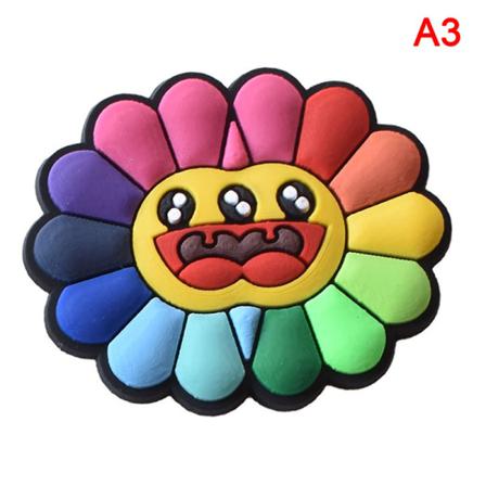 1 St Färgglada Solblomma Sko Charms Spänne Fashion Design Jibz