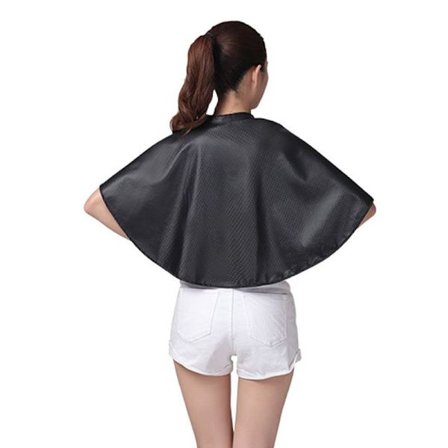 Kort sminkekappe lett kam ut skjegg barberkniv bib frisørsjal svart