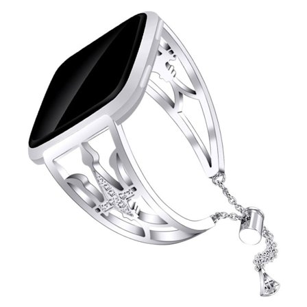 Fitbit Versa unikt klockarmband i rostfritt stål - Silver