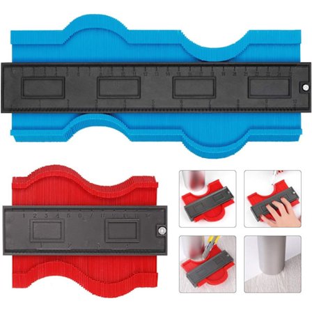 [2-pack] Konturmall Duplikator [5 tum + 10 tum] Willingood Profilmätverktyg Plast Träbearbetning