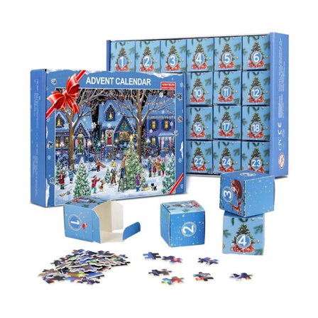 2025 Puslespil Julekalender, perfekt til spilaften, sjovt puslespil julefest spil gave