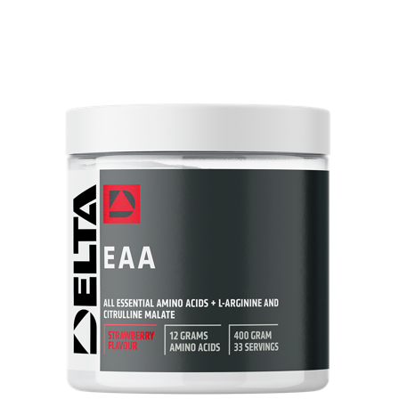 Delta Nutrition EAA 400g, Strawberry - Bodyman.dk