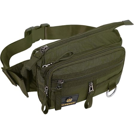 Suurikokoinen vyölaukku, vedenpitävä urheilulaukku miehille, jossa useita taskuja juoksuun, patikointiin, retkeilyyn, treenaamiseen, pyöräilyyn 