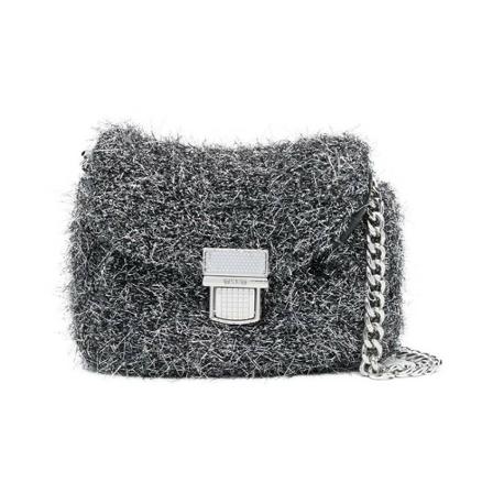 Msgm, Cross Body Bags Grijs, Dames, Maat:ONE Size,leer