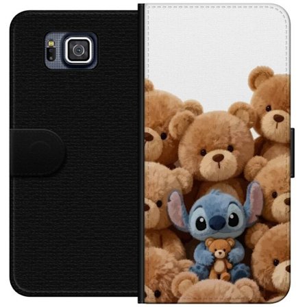 Kompatibel Tegnebogsetui til Samsung Samsung Galaxy Alpha Sød og sikker illustration med Stitch omgivet af bamser, der skaber en varm og legende føl